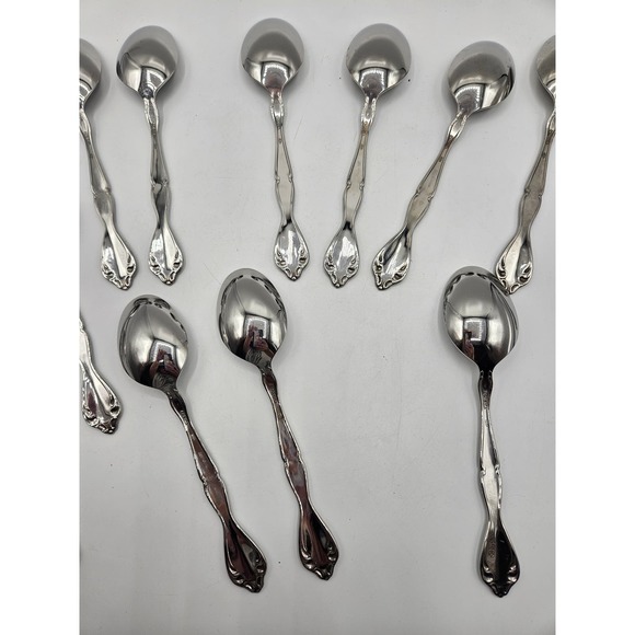 Oneida Silver Cantata Tablespoons Set of 12 Stainless - Picture 6 of 9